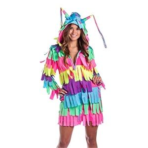 Tipsy Elves Neon Pinata Dress Jacket Size XS Halloween Costume Party W Pockets